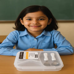 ThinkSport Transparent Lunch Box with Spoon & Fork – 2-Compartment Bento Style (Portable & Durable)