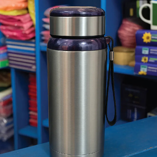 316 Stainless Steel Vacuum Insulated Flask with Carry Strap – Leak-Proof Hot & Cold Water Bottle (9.4cm x 2.8cm)