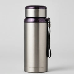316 Stainless Steel Vacuum Insulated Flask with Carry Strap – Leak-Proof Hot & Cold Water Bottle (9.4cm x 2.8cm)