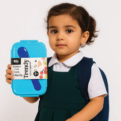 Trendy Kids Lunch Box with Spoon – Fresh & Healthy Food Storage (School & Picnic Use)