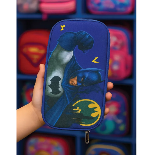 Batman Pencil Case  Durable Zippered Stationery Pouch for Kids