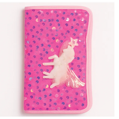 Pink Unicorn Pencil Case – Glitter Sequin Zipper Pouch for Girls