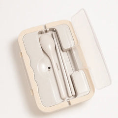Eco-Friendly Lunch Box with Spoon & Chopsticks – Portable Bento Food Storage Container