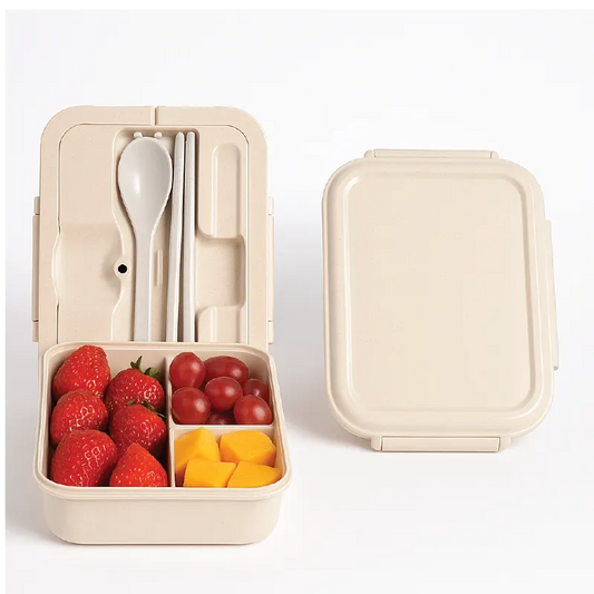 Eco-Friendly Lunch Box with Spoon & Chopsticks – Portable Bento Food Storage Container