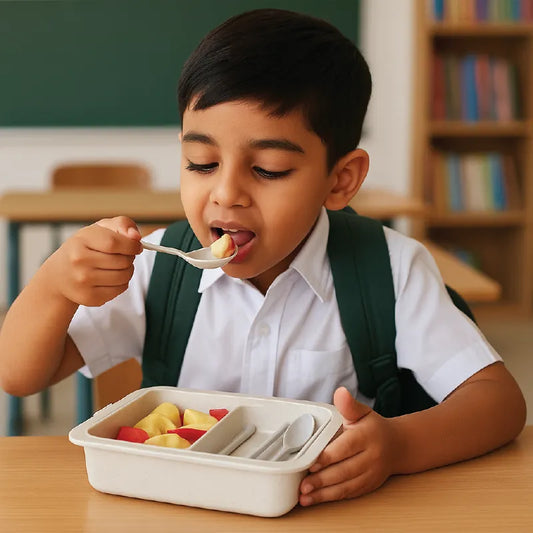 Eco-Friendly Lunch Box with Spoon & Chopsticks – Portable Bento Food Storage Container