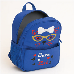 Cute Cat Kids Backpack – Lightweight & Stylish School Bag for Toddlers (Blue)