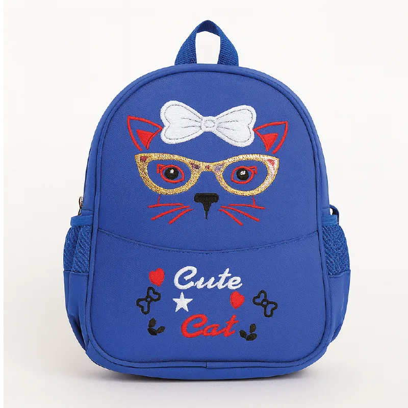 Cute Cat Kids Backpack – Lightweight & Stylish School Bag for Toddlers (Blue)