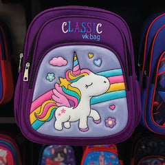 Unicorn Kids Backpack – Classic Cartoon School Bag with Rainbow Design