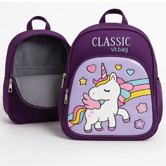 Unicorn Kids Backpack – Classic Cartoon School Bag with Rainbow Design