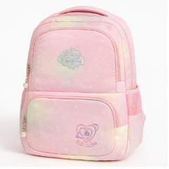 Elegant Pink Pearl School Backpack – Stylish & Spacious Bag for Girls