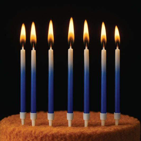 Elegant Purple Gradient Birthday Candles – 6 PCS