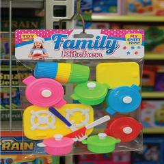 Family Kitchen Play Set – Cooking Utensils & Pots Toy Set for Kids
