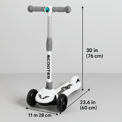 Kids 3-Wheel LED Scooter – Adjustable Height & Car Design Ride  3–8 years