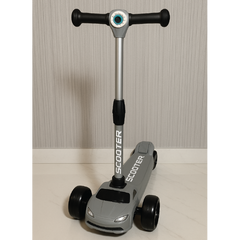 Kids 3-Wheel LED Scooter – Adjustable Height & Car Design Ride  3–8 years