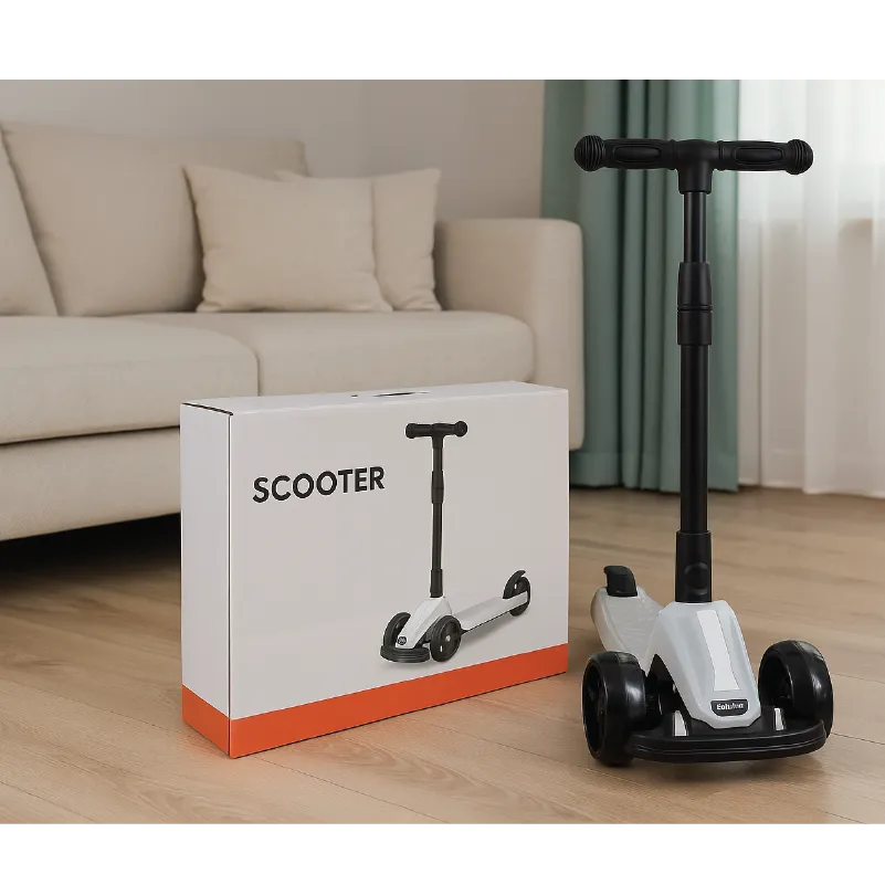 Foldable Kids 3-Wheel Scooter – Adjustable Handle & LED Wheels