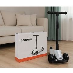 Foldable Kids 3-Wheel Scooter – Adjustable Handle & LED Wheels