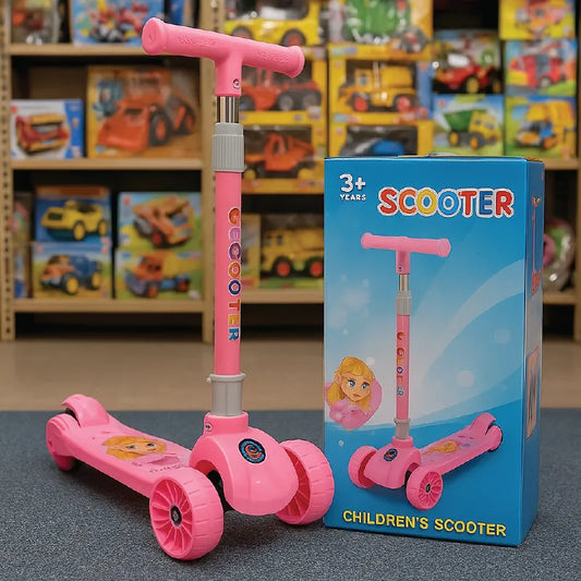 Pink Princess Kids Scooter – 3-Wheel Balance Ride for Girls