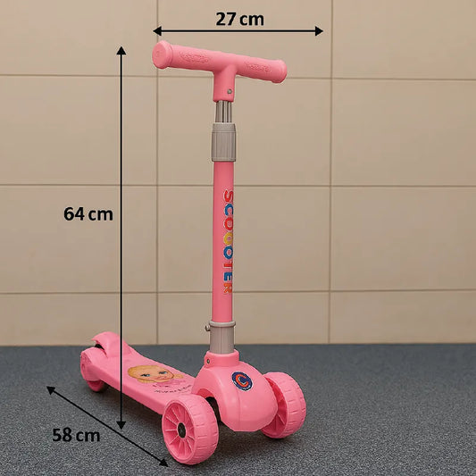 Pink Princess Kids Scooter – 3-Wheel Balance Ride for Girls