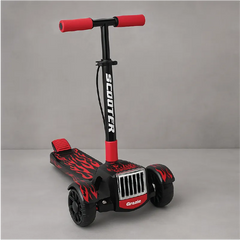 Deluxe Car-Front Kids Scooter 3-Wheel Ride with Hand Brake