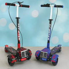 Deluxe Car-Front Kids Scooter 3-Wheel Ride with Hand Brake