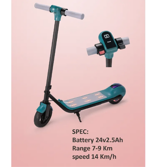 Electric Kids Scooter with Digital Display  24V Battery, 14 Km/h Speed