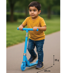 Lightweight Foldable Kids Scooter  Adjustable Handlebar, 2-Wheel Ride