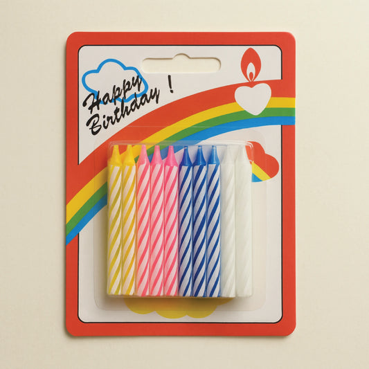 Rainbow Spiral Birthday Candles – 10 Pcs Pack