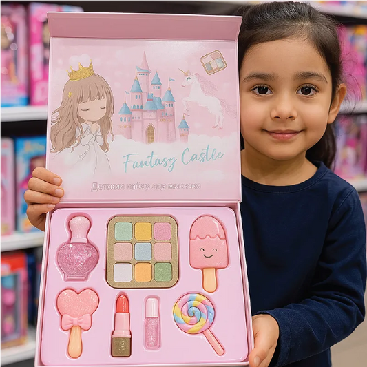 Fantasy Castle Makeup Toy Set for Girls – Princess Cosmetic Play Kit