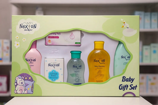 Nexton Baby Gift Set  Complete Baby Care Essentials (5-in-1 Gentle Skin Care Pack)