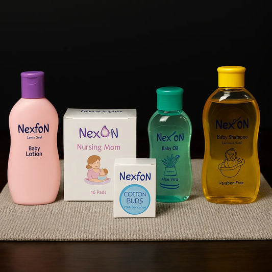 Nexton Baby Gift Set  Complete Baby Care Essentials (5-in-1 Gentle Skin Care Pack)