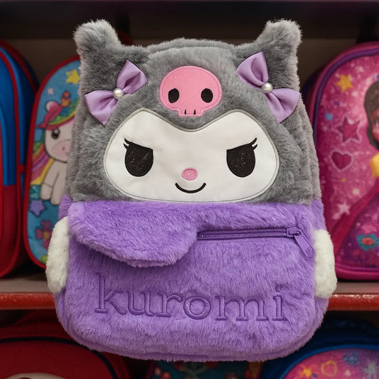 Kuromi Plush Backpack – Soft & Cute School/Travel Bag for Kids