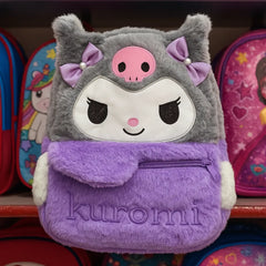 Kuromi Plush Backpack – Soft & Cute School/Travel Bag for Kids