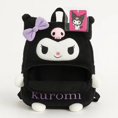 Kuromi Plush Backpack – Black Edition | Cute & Soft Kids Bag