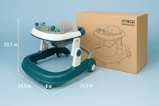 Foldable Baby Walker with Activity Tray  For 6–18 Months