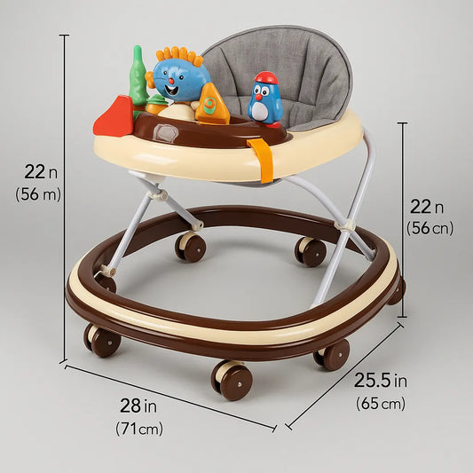 Baby Walker with Play Tray & Toys  For 6–18 Months