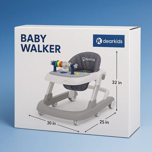 DearKids Foldable Baby Walker with Play Bar  For 6–18 Months