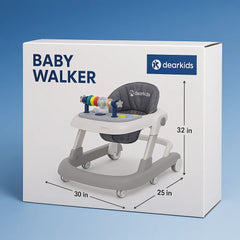 DearKids Foldable Baby Walker with Play Bar  For 6–18 Months
