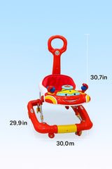 Car Design Baby Walker with Push Handle  For 6–18 Months