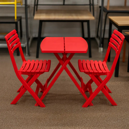 Kids Red Folding Table & Chair Set  Compact, Sturdy & Stylish