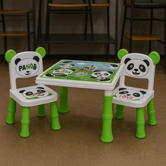 Kids Panda Table & Chair Set  Cute and Durable Learning Furniture