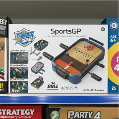 SportsGP 5-in-1 Tabletop Sports Game – Football, Ice Hockey, Basketball, Bowling & Table Tennis (5+ Years)