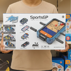 SportsGP 5-in-1 Tabletop Sports Game – Football, Ice Hockey, Basketball, Bowling & Table Tennis (5+ Years)