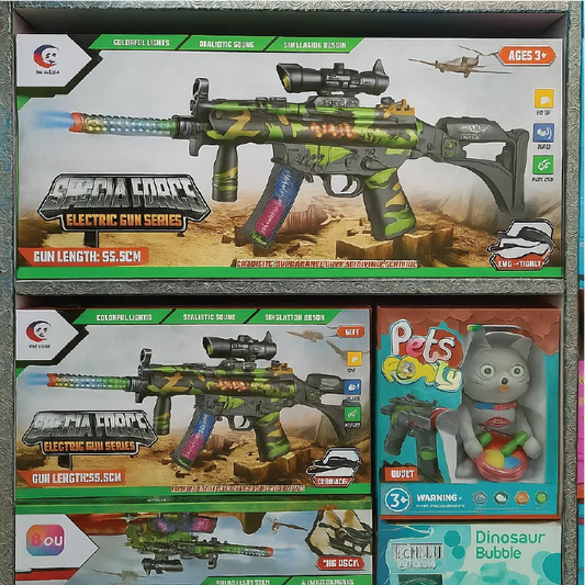 Optical Force Electric Toy Gun with Lights & Sounds – Camo Design (3+ Years)