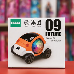 Electric Light & Music Car – Bi-Directional Future Car Toy with Disco Lights & Songs (3+ Years)