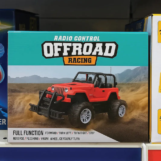 RC Off-Road Racing Car – Remote Control Jeep with Lights & Full Function (3+ Years)
