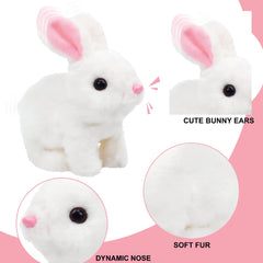 White Bunny Plush Toy – Soft and Fluffy Stuffed Animal for Kids