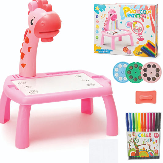 Projection Painting Drawing Table – Educational Art & Tracing Toy with 12 Color Pens for Kids