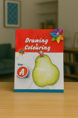 Drawing & Colouring Book – Step A (For Kids 3+ Years)