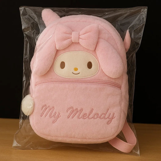 My Melody Plush Backpack – Soft  Cute Bag for Kids