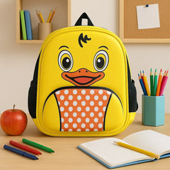 Duck Cartoon School Backpack – Cute Yellow Kids School Bag for Nursery & Primary